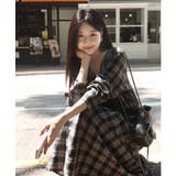 ベルト付きVネックチェック柄ワンピース | Ulysses | 詳細画像10