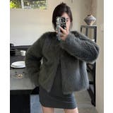 チャコールグレー | ノーカラー長袖ジャケット | Ulysses