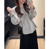 ライトグレー | クルーネックフレア袖ニットトップス | Ulysses