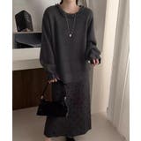 グレー | クルーネックフレア袖ニットトップス | Ulysses