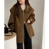 ブラウン | 襟付きダブルジップメルトンジャケット | Ulysses