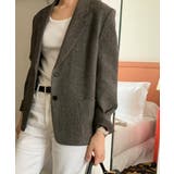 グレー | 襟付きボタンでスーツジャケット | Ulysses