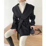 フード付きベルト付きメルトンジャケット | Ulysses | 詳細画像1 