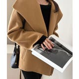 キャメル | 襟付きベルト付きメルトンジャケット | Ulysses