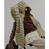 フード付きボーダー柄ニットジャケット | Ulysses | 詳細画像3