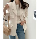 レギュラーカラーシングルブレストツイードスーツジャケット | Ulysses | 詳細画像1 