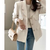 レギュラーカラーシングルブレストツイードスーツジャケット | Ulysses | 詳細画像3 