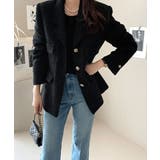 レギュラーカラーシングルブレストツイードスーツジャケット | Ulysses | 詳細画像5 