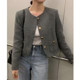 グレー | ノーカラーシングルブレストメルトンジャケット | Ulysses