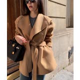 モカ | 襟付きベルト付きメルトンジャケット | Ulysses