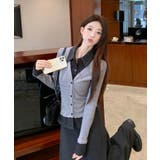 フェイクレイヤードボタンで長袖トップス+スカート | Ulysses | 詳細画像2