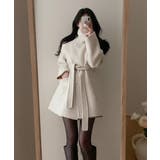 オフホワイト | 襟付きベルト付きメルトンジャケット | Ulysses