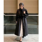 ブラック | ボタンダウンボタンでリボンワンピース | Ulysses