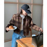 ジップスクルーネックチェック柄ジャケット | Ulysses | 詳細画像2