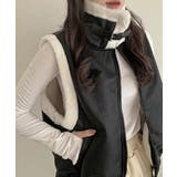 スタンドカラージップス切り替えファーベスト | Ulysses | 詳細画像2 