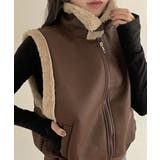 スタンドカラージップス切り替えファーベスト | Ulysses | 詳細画像5 