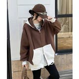 ブラウン | フード付きダブルジップ切り替えジャケット | Ulysses