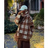 チェック柄ボタンでニットセーター+マフラー | Ulysses | 詳細画像1 