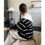 ボーダー柄切り替えニットジャケット | Ulysses | 詳細画像4 