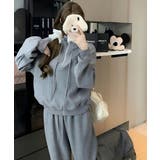 スタンドカラー長袖トップス+ワイドパンツ | Ulysses | 詳細画像1