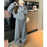 スタンドカラー長袖トップス+ワイドパンツ | Ulysses | 詳細画像3