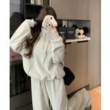 スタンドカラー長袖トップス+ワイドパンツ | Ulysses | 詳細画像5
