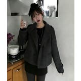 ダークグレー | ハイネックボタンでメルトンジャケット | Ulysses