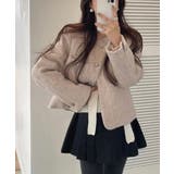 ベージュ | ノーカラーボタンでメルトンジャケット | Ulysses