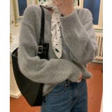 グレー | Vネックニット長袖トップス | Ulysses