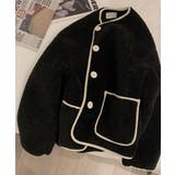 ノーカラーフェイクムートンジャケットジャケット | Ulysses | 詳細画像4 