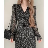 Vネックパフスリーブリボンワンピース | Ulysses | 詳細画像2 