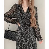 Vネックパフスリーブリボンワンピース | Ulysses | 詳細画像3 