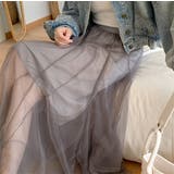 ハイウエストひもがある無地チュールロングスカート | Ulysses | 詳細画像18 