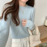 クルーネック無地長袖ニットトップス | Ulysses | 詳細画像4 