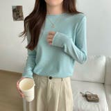 クルーネック無地長袖ニットトップス | Ulysses | 詳細画像5 