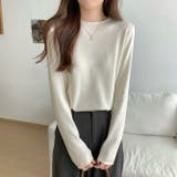 クルーネック無地長袖ニットトップス | Ulysses | 詳細画像11 