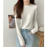 クルーネック無地長袖ニットトップス | Ulysses | 詳細画像12 