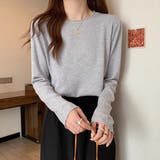 クルーネック無地長袖ニットトップス | Ulysses | 詳細画像15 