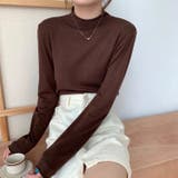 ハーフネック無地長袖ニットトップス | Ulysses | 詳細画像15