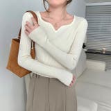 Vネック無地ニットトップス | Ulysses | 詳細画像1 