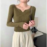 Vネック無地ニットトップス | Ulysses | 詳細画像3 