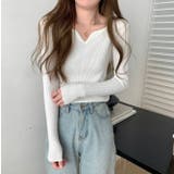 Vネック無地ニットトップス | Ulysses | 詳細画像5 