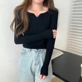 Vネック無地ニットトップス | Ulysses | 詳細画像6 