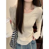 ベージュ | シンプルクルーネック無地ニットトップス | Ulysses