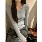 シンプルクルーネック無地ニットトップス | Ulysses | 詳細画像6 