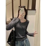 シンプルクルーネック無地ニットトップス | Ulysses | 詳細画像8 