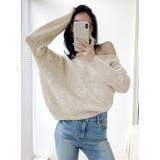 ベージュ | オーバーサイズボートネックオフショルダー無地セーター | Ulysses