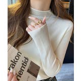 ハーフネック無地長袖ニットトップス | Ulysses | 詳細画像1