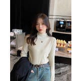 ハーフネック無地長袖ニットトップス | Ulysses | 詳細画像3