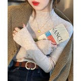 ハーフネック無地長袖ニットトップス | Ulysses | 詳細画像9